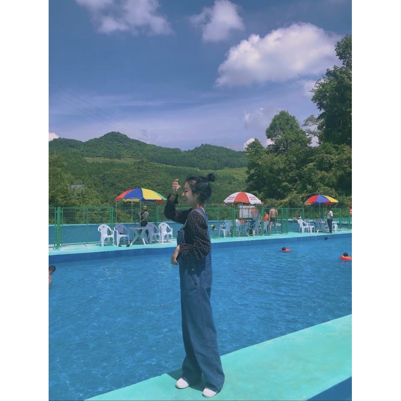 Quần Yếm Jean hai màu dáng Oversized Ulzzang (ảnh thật) | BigBuy360 - bigbuy360.vn