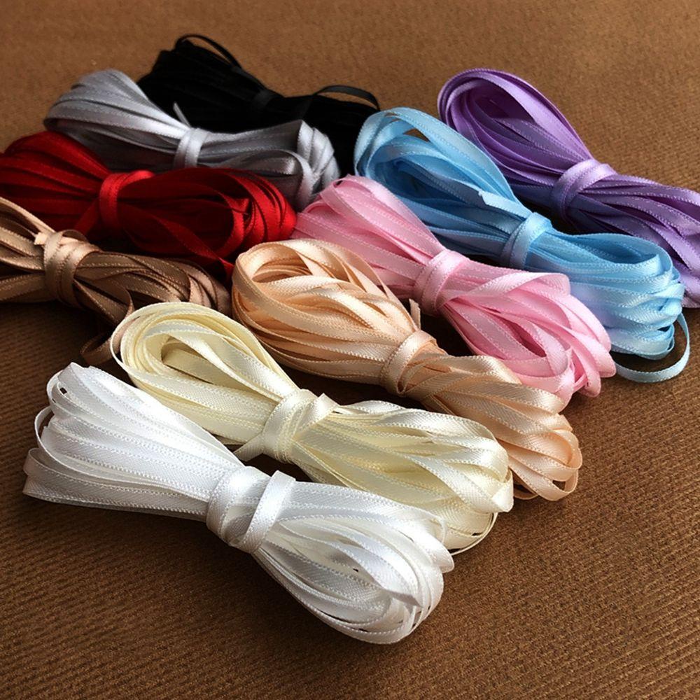 Cuộn Dây Ruy Băng Lụa 13 Màu 5M Trang Trí Tiệc Cưới Cho Búp Bê Kat1