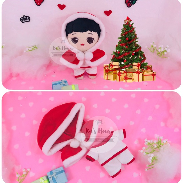 {15cm-20cm} CÓ SẴN - Mănv tô kèm quần áo, outfit doll, outfit cho doll