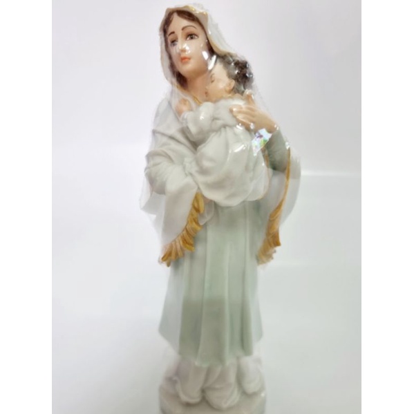 Tượng công giáo - Tượng Đức Mẹ Bồng Chúa  25cm