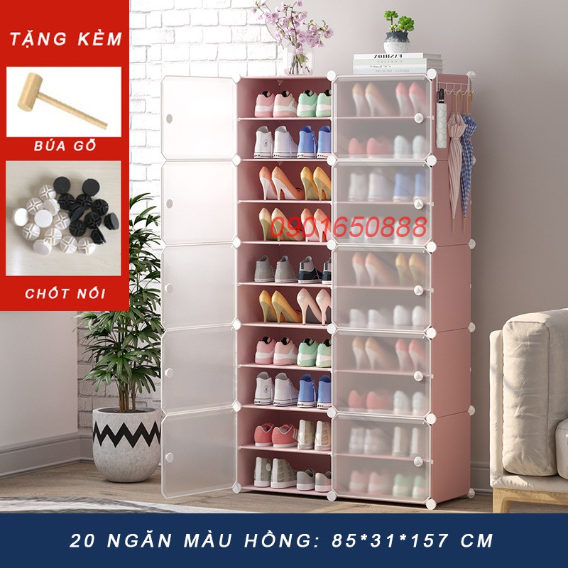 [HOT SALE - TỦ 16-20 O] - TỦ NHỰA ĐỂ GIÀY DÉP KIỂU MỚI ĐỂ ĐƯỢC 40 ĐÔI GIÀY. KỆ GIÀY DÉP ĐA NĂNG