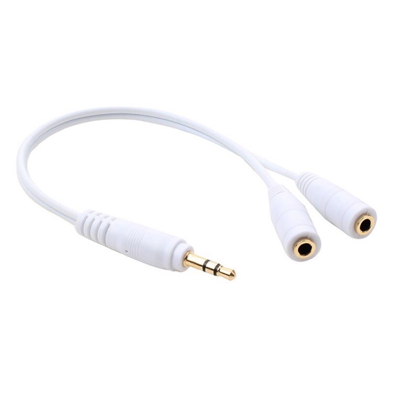 Dây chia tai nghe 3.5mm cắm được cùng lúc 2 tai nghe thuận tiện