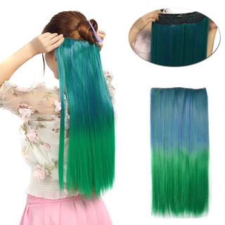 Tóc giả WIGSIN dài thẳng nhuộm màu ombre có 5 kẹp tiện lợi
