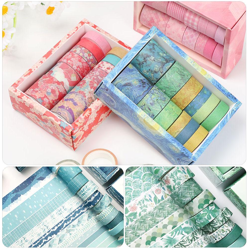 Cuộn Băng Keo Nhiều Màu Sắc Họa Tiết Hoa Xinh Xắn Trang Trí Sổ Tay Nhật Ký