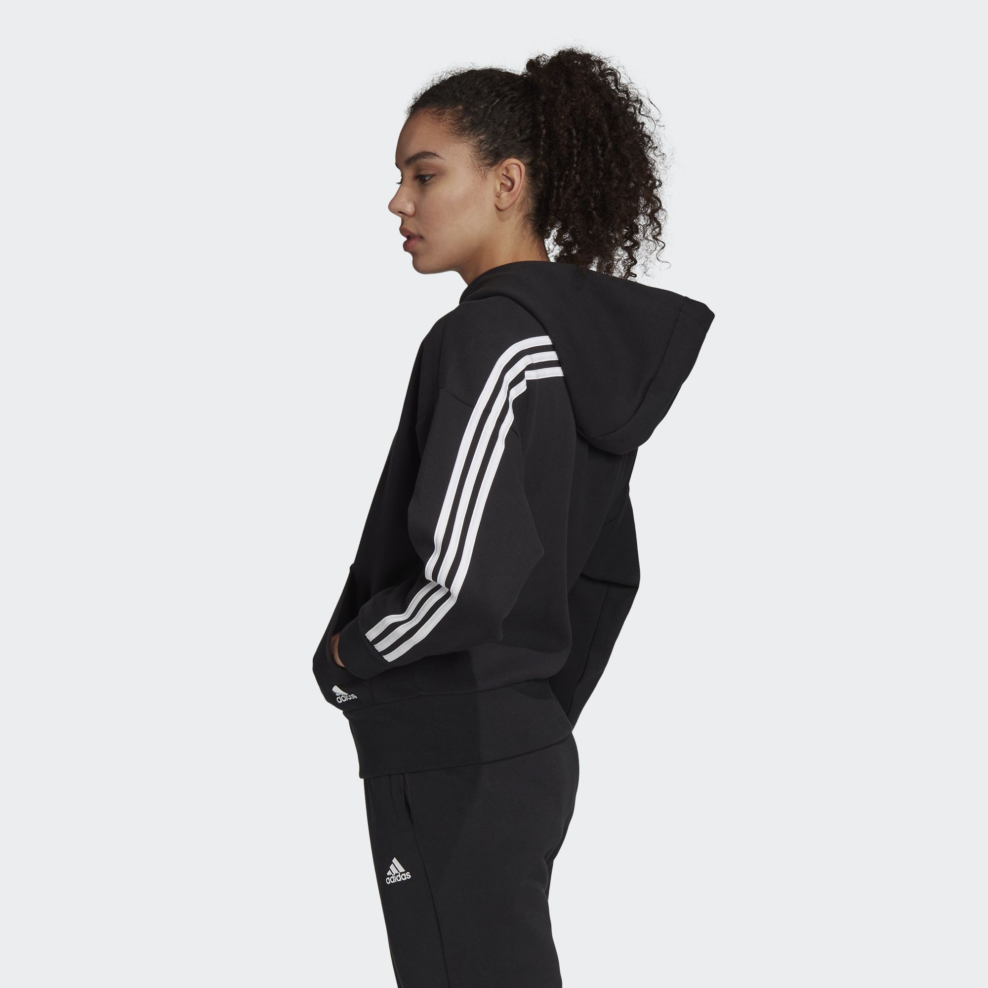 Áo Hoodie adidas NOT SPORTS SPECIFIC 3-Stripes đen FR5113 | BigBuy360 - bigbuy360.vn