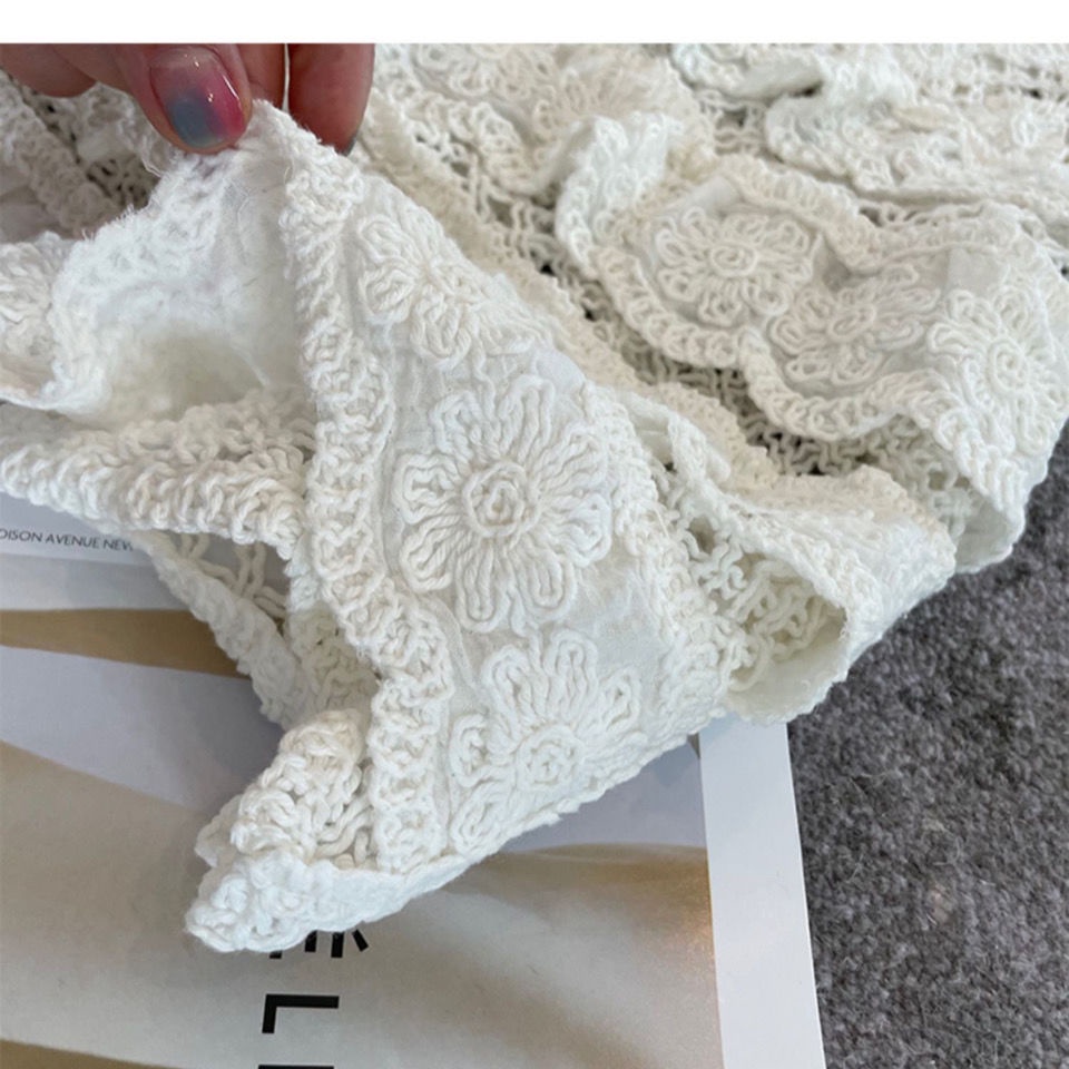 Women's New Square Collar Ruffled Lace Shirt Short Sleeve Summer Design Hollow Vest Sleeveless Top