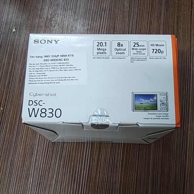 Máy ảnh Sony DSC-W830 Chính hãng BH 2 năm thẻ 16gb