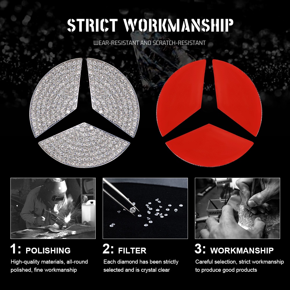 Logo dán vô lăng trang trí cho xe hơi BMW Benz Honda Volkswagen Lexus Mazda Nissan Volvo Hyundai