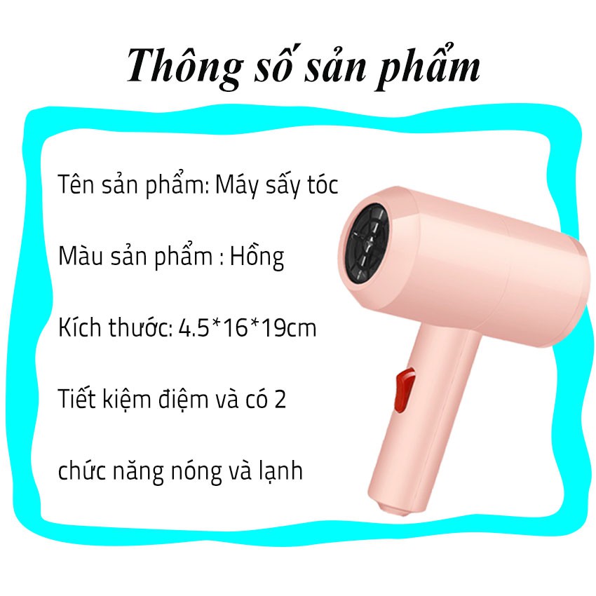 Máy Sấy Tóc, Máy Sấy Tóc Mini Tạo Kiểu Công Suất Lớn HÀNG NỘI ĐỊA TRUNG.tuechi