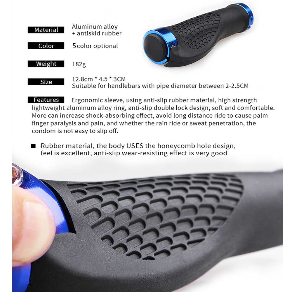 Cặp vỏ bọc tay lái xe đạp bằng cao su chống trượt nhiều màu tùy chọn