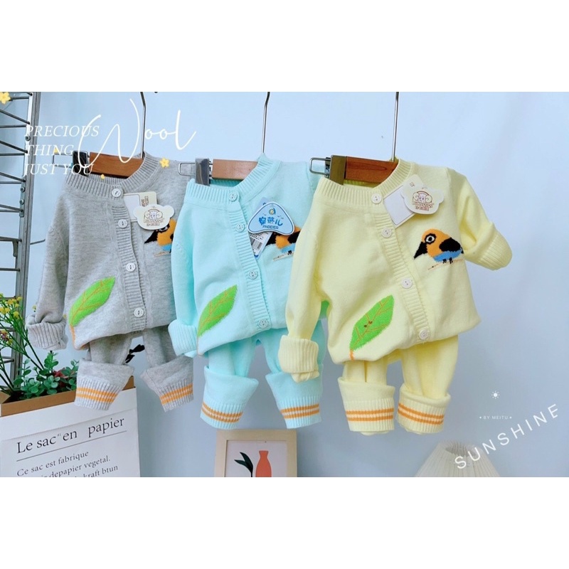 Bộ len Quảng Châu 1 lớp cho bé trai bé gái 0-3 tuổi (New-Bảng 3)