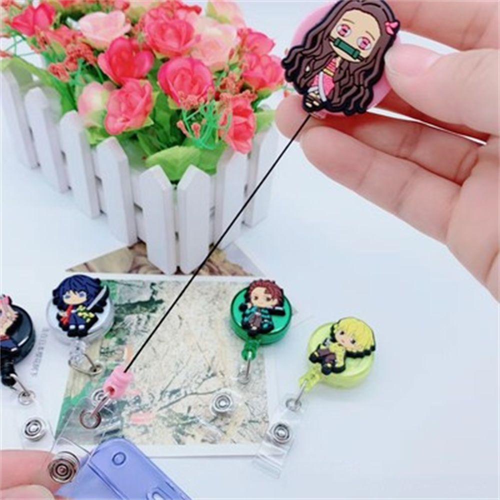 Kẹp Giữ Thẻ ID / Thẻ Sinh Viên Hình Demon Slayer Có Thể Thu Gọn Giá Đỡ