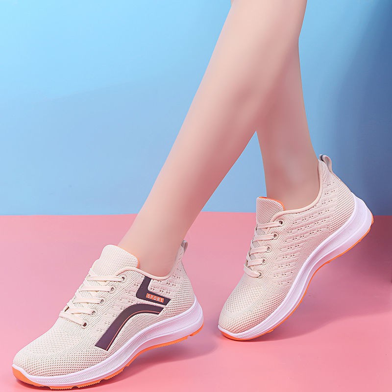 Kaleea - Giày Thể Thao Nữ T12 Sneaker Tập Gym Chạy Bộ Đế Bằng Cao 3p