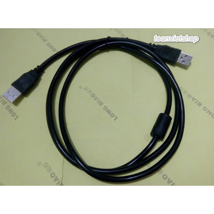 Dây cáp USB 2 đầu đực 80cm đen