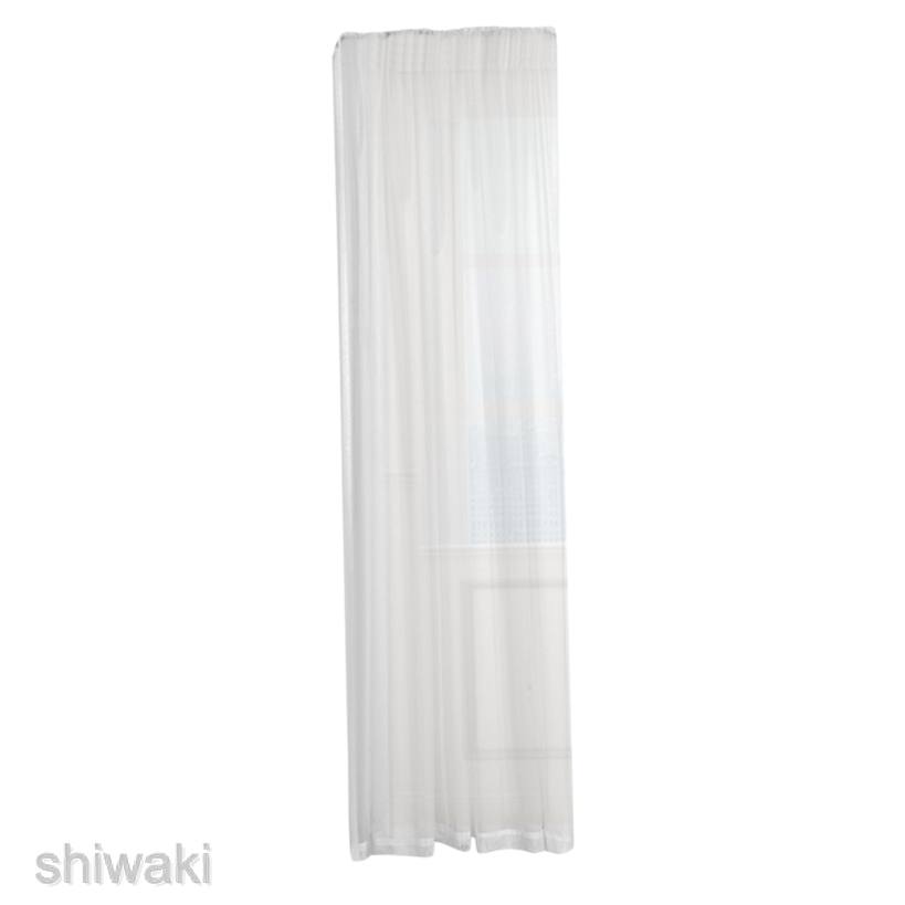 【In Stock】 Sheer Voile Rod Pocket Curtains White Fly Screen Drape for Bedroom Balcony