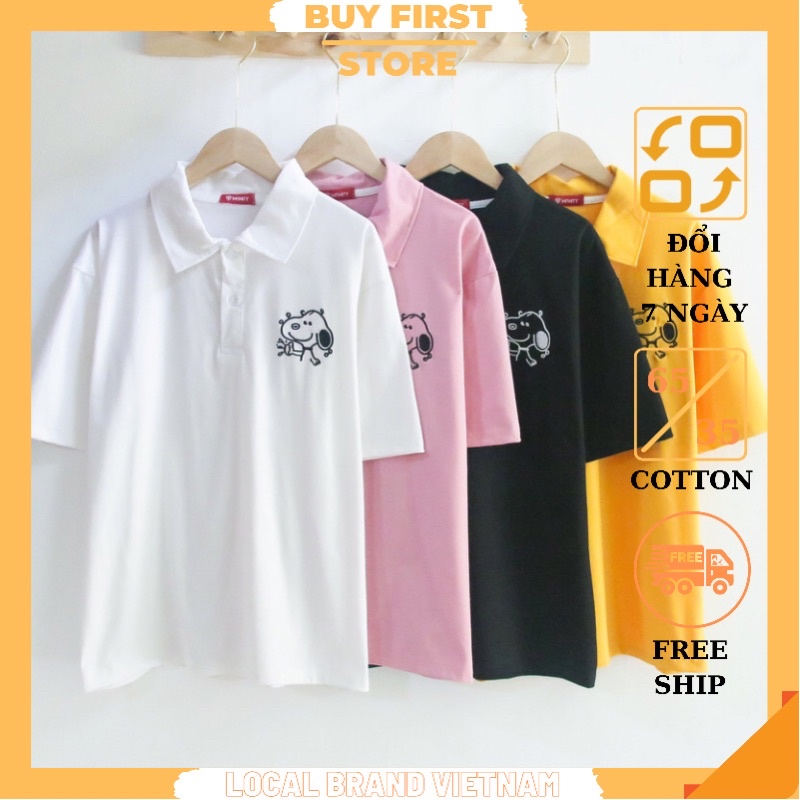 Áo thun Polo nam tay lỡ - Ao polo chất liệu Cotton cao cấp - Áo phông có cổ thời trang - BFS01