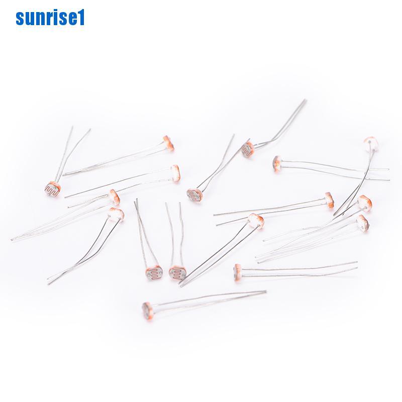 Set 20 Linh Kiện Cảm Biến Quang Điện Trở Ldr Cds 5mm Gl5516 Arduino