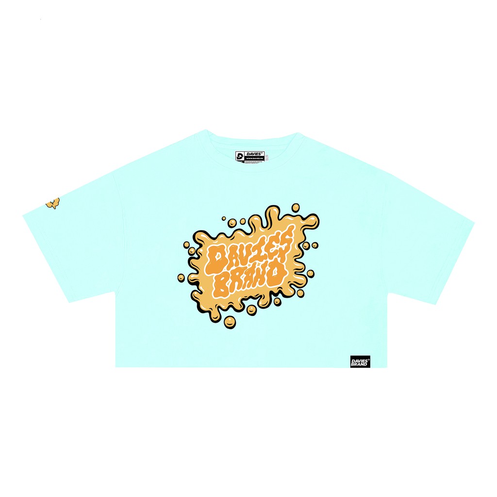 Áo croptop nữ form rộng tay lỡ màu xanh - Blue Cute Paint Croptop - Davies brand | BigBuy360 - bigbuy360.vn
