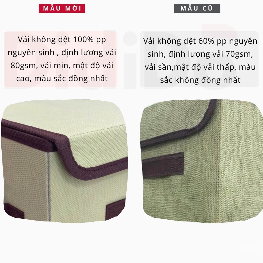 Hộp Vải Đựng Đồ Tiện Lợi, Thùng Đựng Quần Áo Đa Năng( combo 2 cái to+bé)