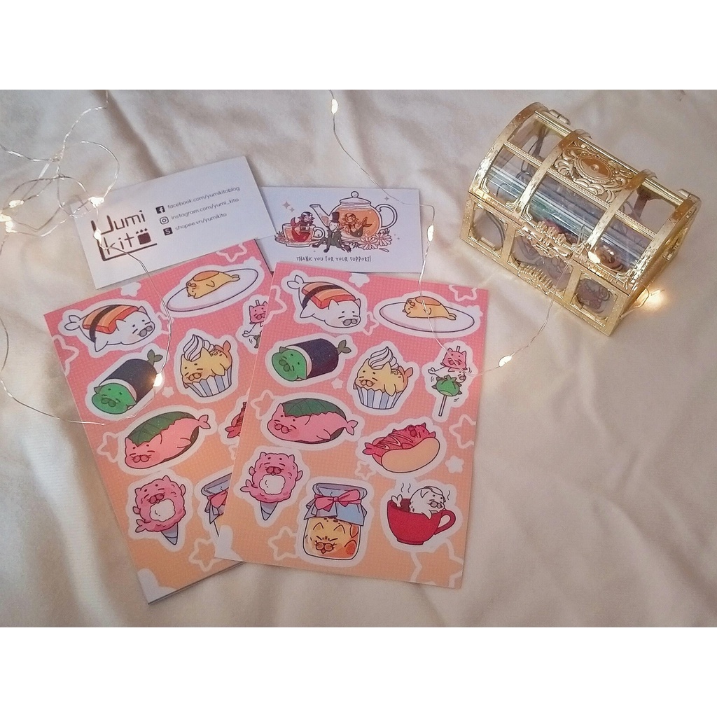 Sticker động vật mèo Đói meo