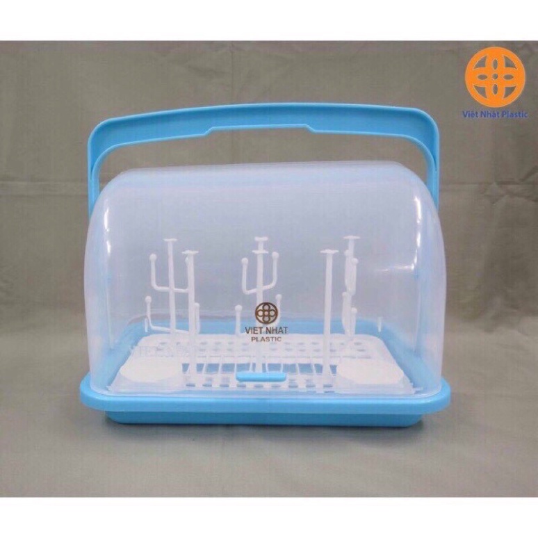 khay úp bình sữa và cốc cho trẻ sơ sinh có nắp đậy kín chống bụi và vi khuẩn