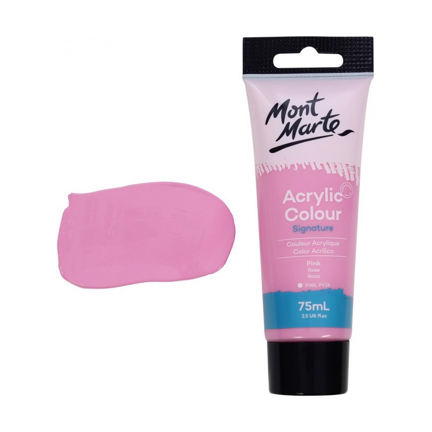 Màu Acrylic Mont Marte 75ml - Pink - Acrylic Colour Paint Signature 75ml (2.54oz) - MSCH7508