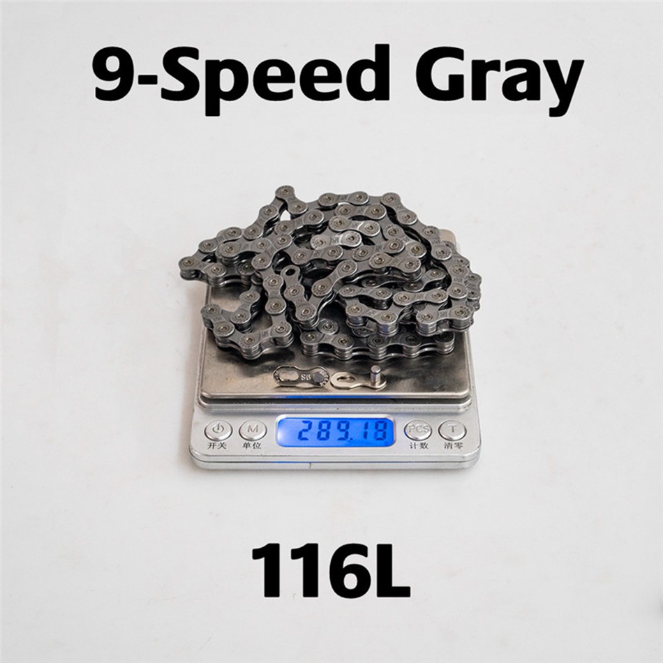 Dây xích xe đạp WALGUN 8 9 10 11 12 tốc độ màu neon bạc/vàng/đen dùng cho xe đạp leo núi