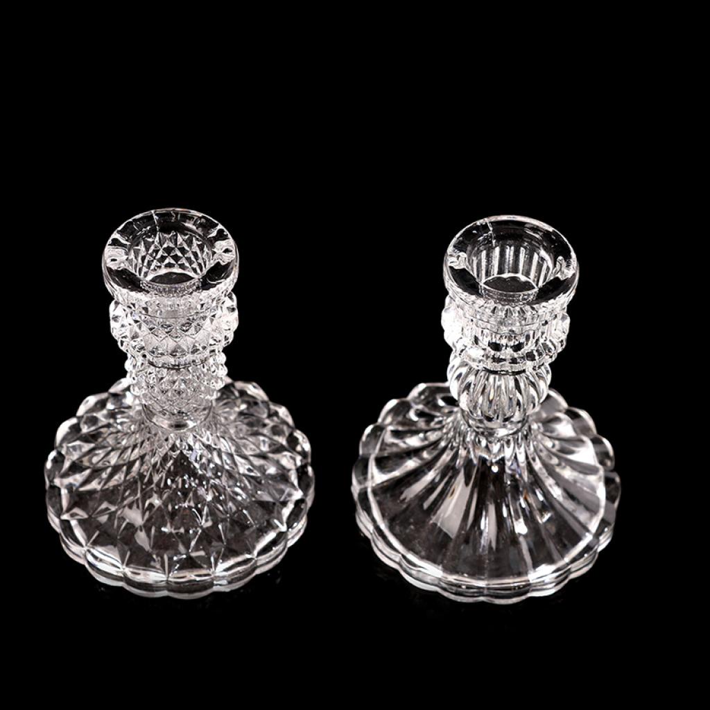 Giá Đỡ Đèn Cầy Bằng Thủy Tinh Trong Suốt Phong Cách Cổ Điển Độc Đáo Trang Trí Nhà Cửa / Tiệc Cưới