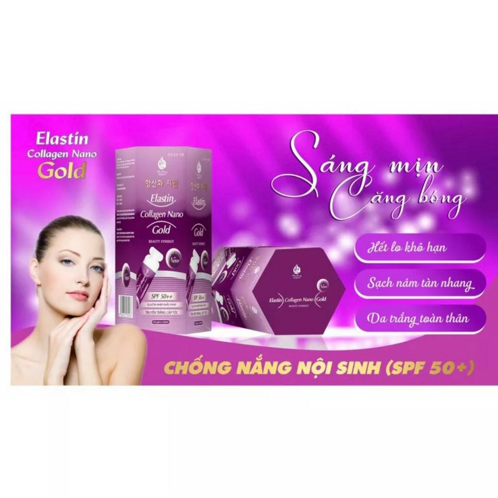 Nước uống Elastin Collagen Nano Gold BeautySynergy-Truyến trắng cấp tốc,Trẻ hóa làn da,xóa nám,mờ tàn nhang