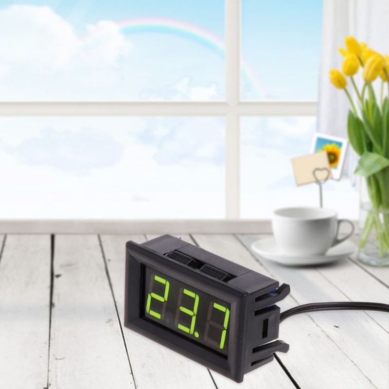 Đồng Hồ Nhiệt Kế Kỹ Thuật Số Aot. - 50~110 ° C Dc 12v Cho Xe Hơi