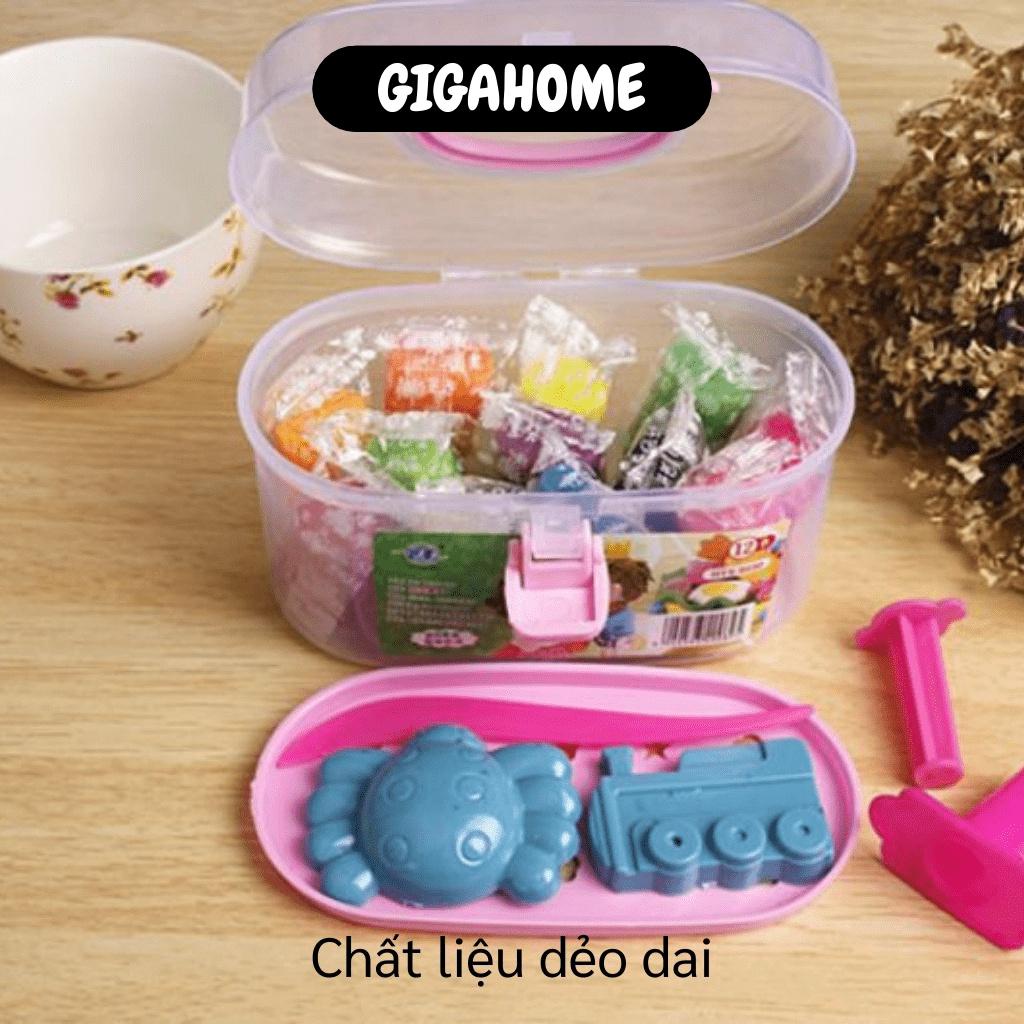 Đất Nặn GIGAHOME Hộp Đồ Chơi Đất Sét 12 Màu Có Khuôn Cho Bé Sáng Tạo, Chất Liệu An Toàn 5969