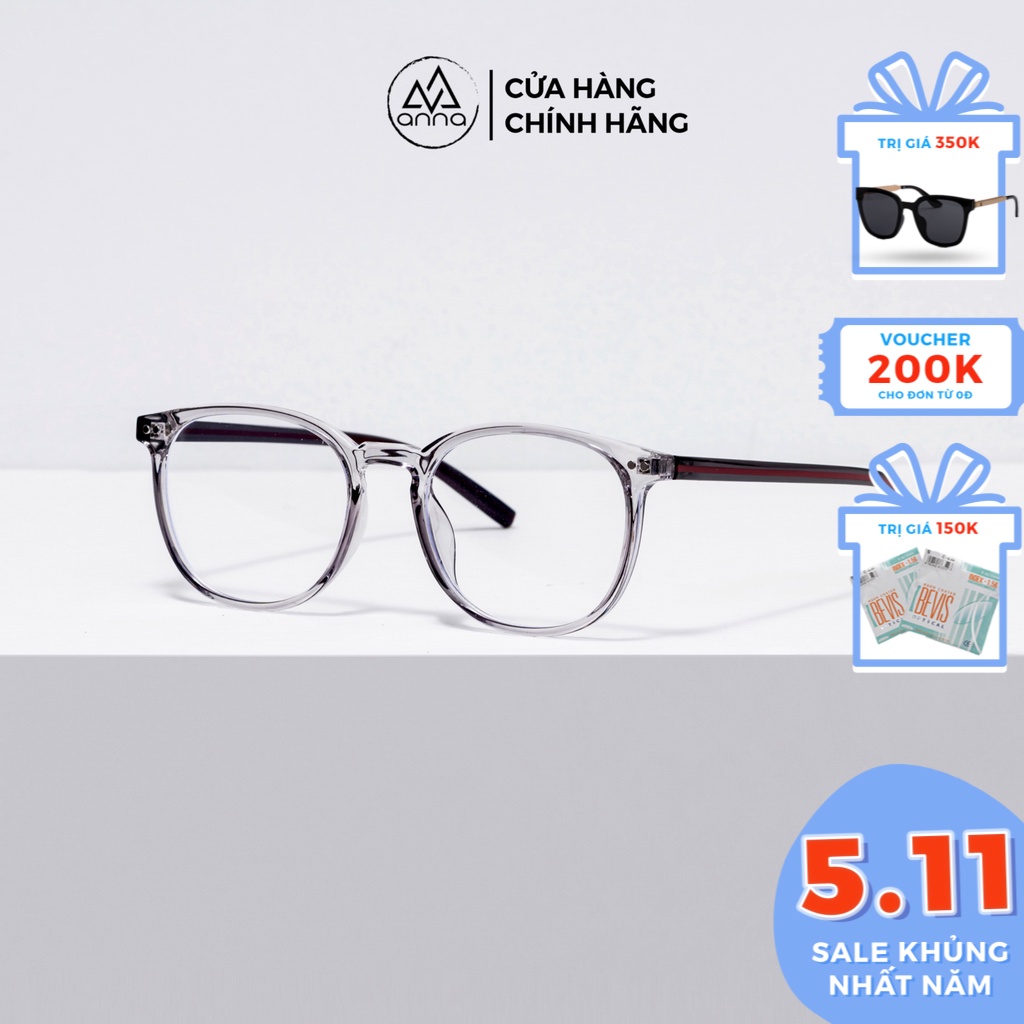 [Mã FARSBR151 giảm 10% đơn 99K] Gọng kính mắt thời trang nữ ANNA thiết kế dáng tròn chất liệu nhựa 170HQ094