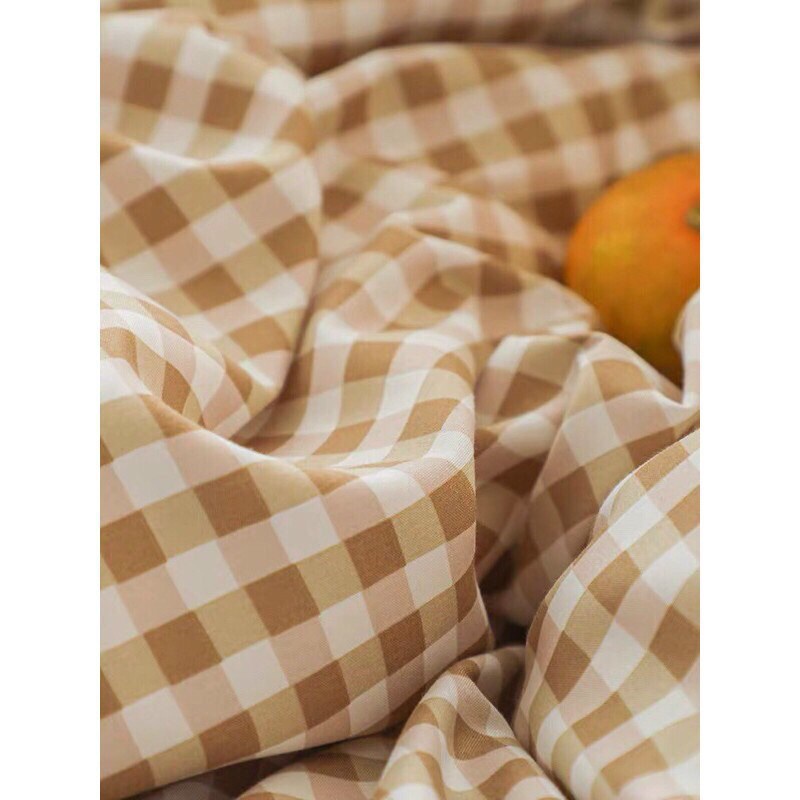 Ga Giường ❤️ bộ vỏ chăn ga gối cotton poly vintage kẻ caro phong cách hàn quốc miễn phí bo chun đủ size đệm Mượt Decor | BigBuy360 - bigbuy360.vn