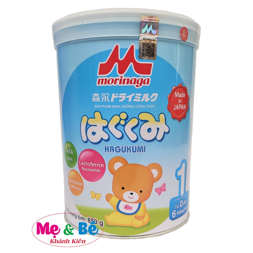 Sữa Morinaga số 1 850g Mẫu Mới (có tem chính hãng, date t9/2022)