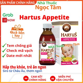 ✔️(Tặng Quà) Hartus Appetite Siro cải thiện chứng biếng ăn ở trẻ, bé ăn ngon miệng, tăng hấp thu và tăng cân hiệu quả