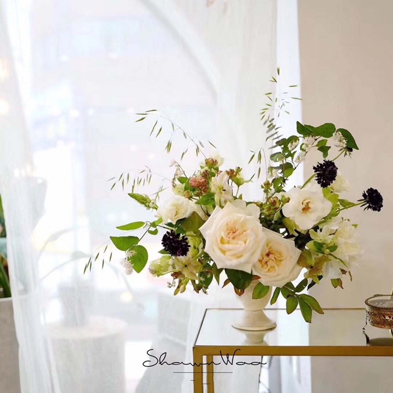 Chậu Hoa Bằng Kim Loại Phong Cách Vintage Dùng Trang Trí Nhà Cửa / Tiệc Cưới