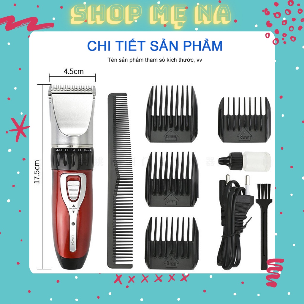 TÔNG ĐƠ CẮT TÓC JICHEN JC-0817 CAO CẤP FULL BOX ĐẦY ĐỦ PHỤ KIỆN