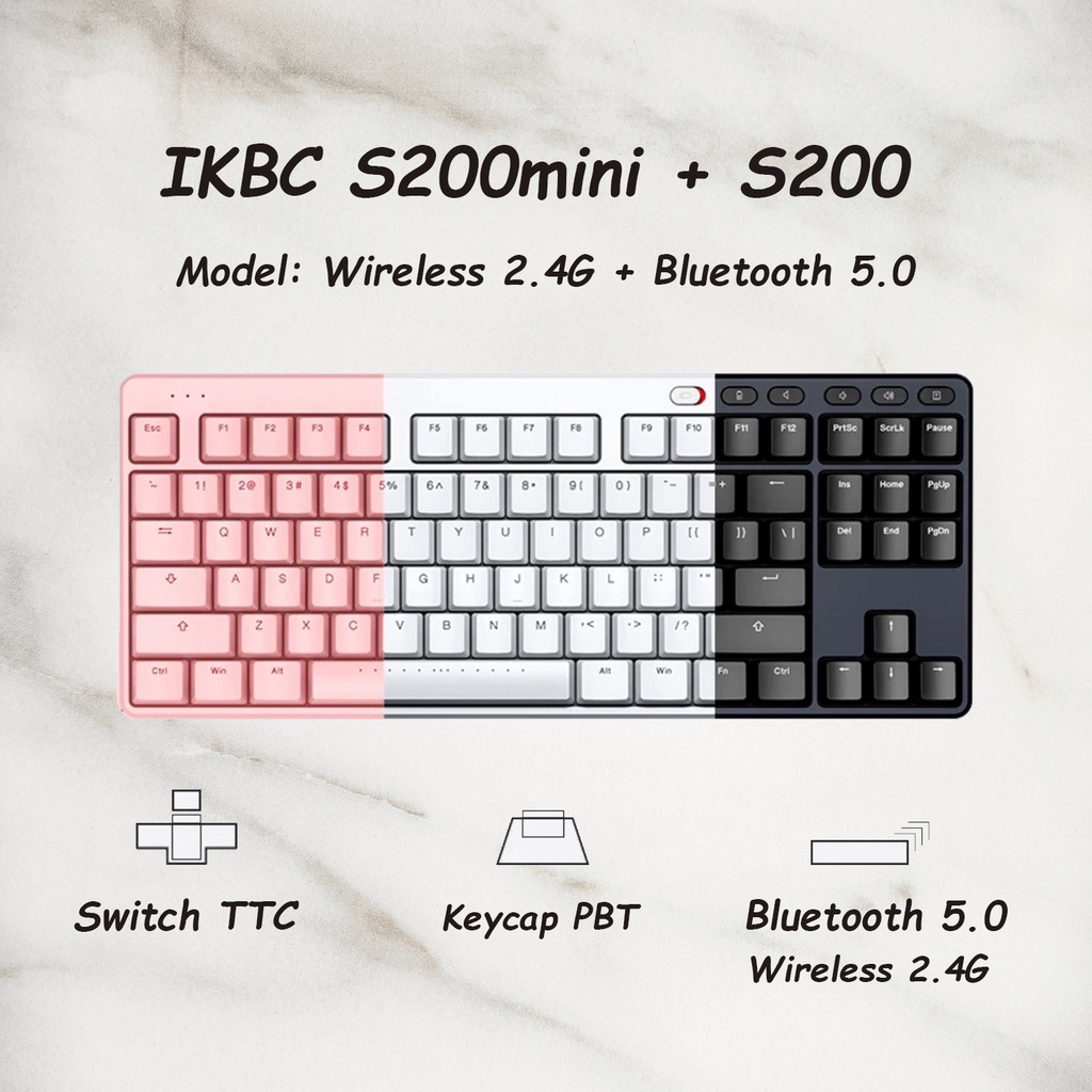 [PRE-ORDER] Bàn Phím Cơ IKBC S200mini và S200 - Kết Nối Wireless + Bluetooth