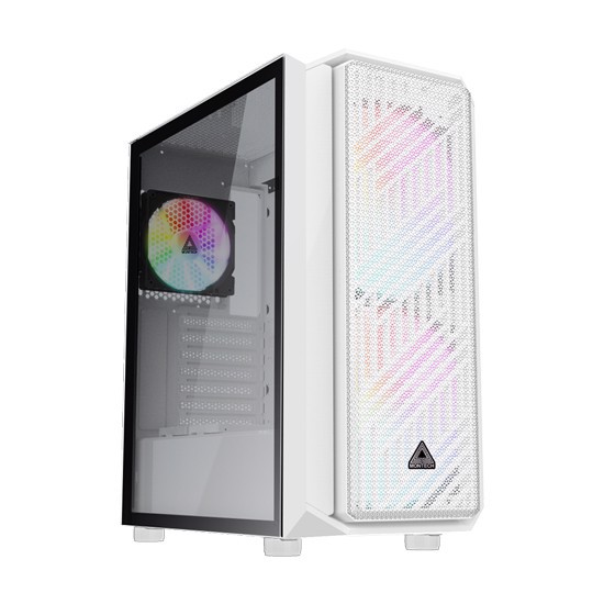 Case Montech Air X ARGB White (kèm 2 fan 20cm RGB + 1 fan 12cm RGB)