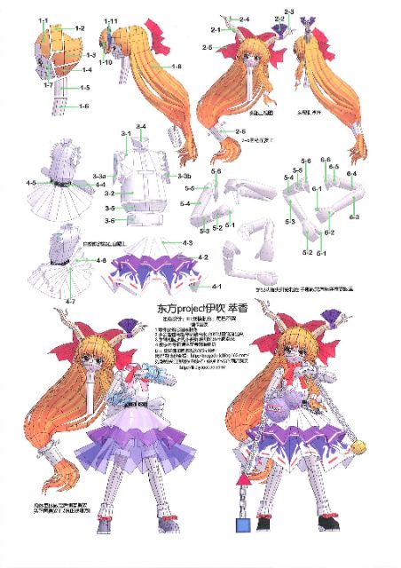 Mô hình giấy anime Touhou Lunatic  Figma Suika Ibuki