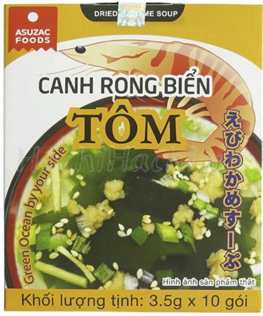 Canh rong biển Nhật Bản ASUZAC thùng 12 hộp / 120 gói | BigBuy360 - bigbuy360.vn