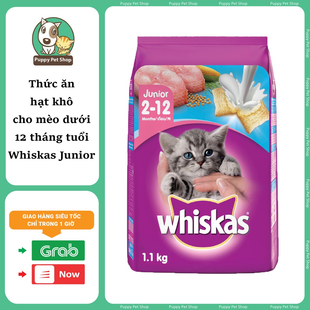 Thức Ăn Khô Cho Mèo Whiskas Junior Dưới 12 Tháng Tuổi