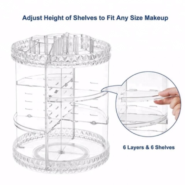 Kệ đựng mỹ phẩm xoay tròn meka hàng đẹp