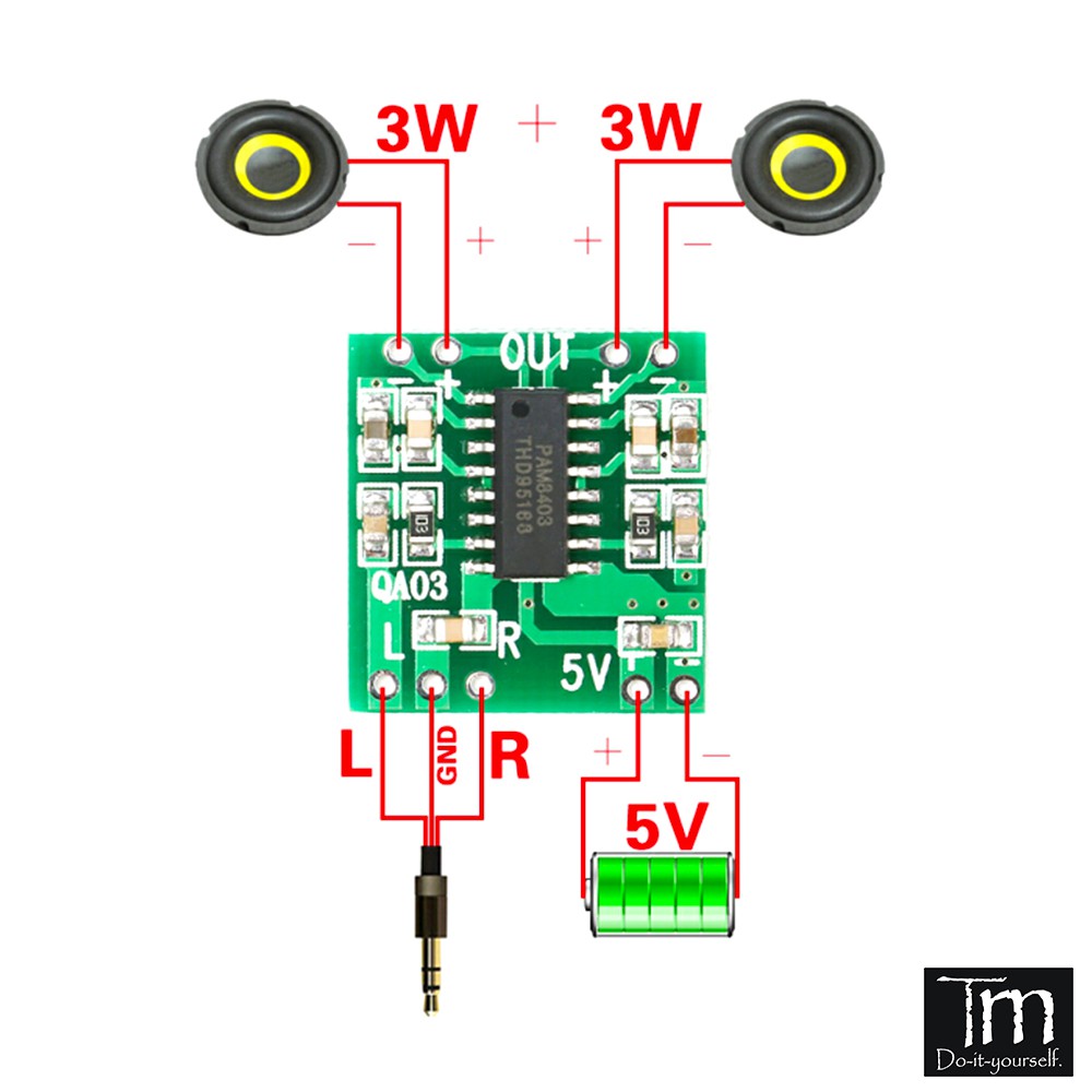 Mạch Khuếch Đại Âm Thanh PAM8403 2x3W
