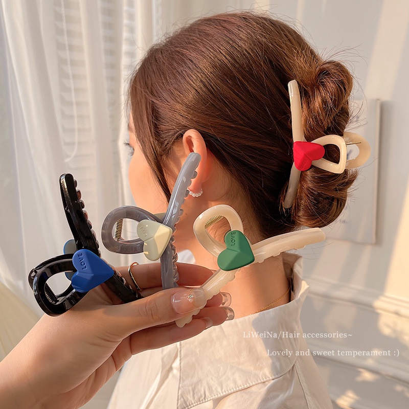 Kẹp Tóc Acrylic Cỡ Lớn Hình Cá Mập Phong Cách Hàn Quốc Thời Trang Cho Nữ