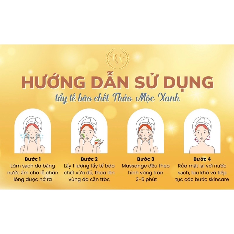 Tẩy da chết thảo mộc xanh