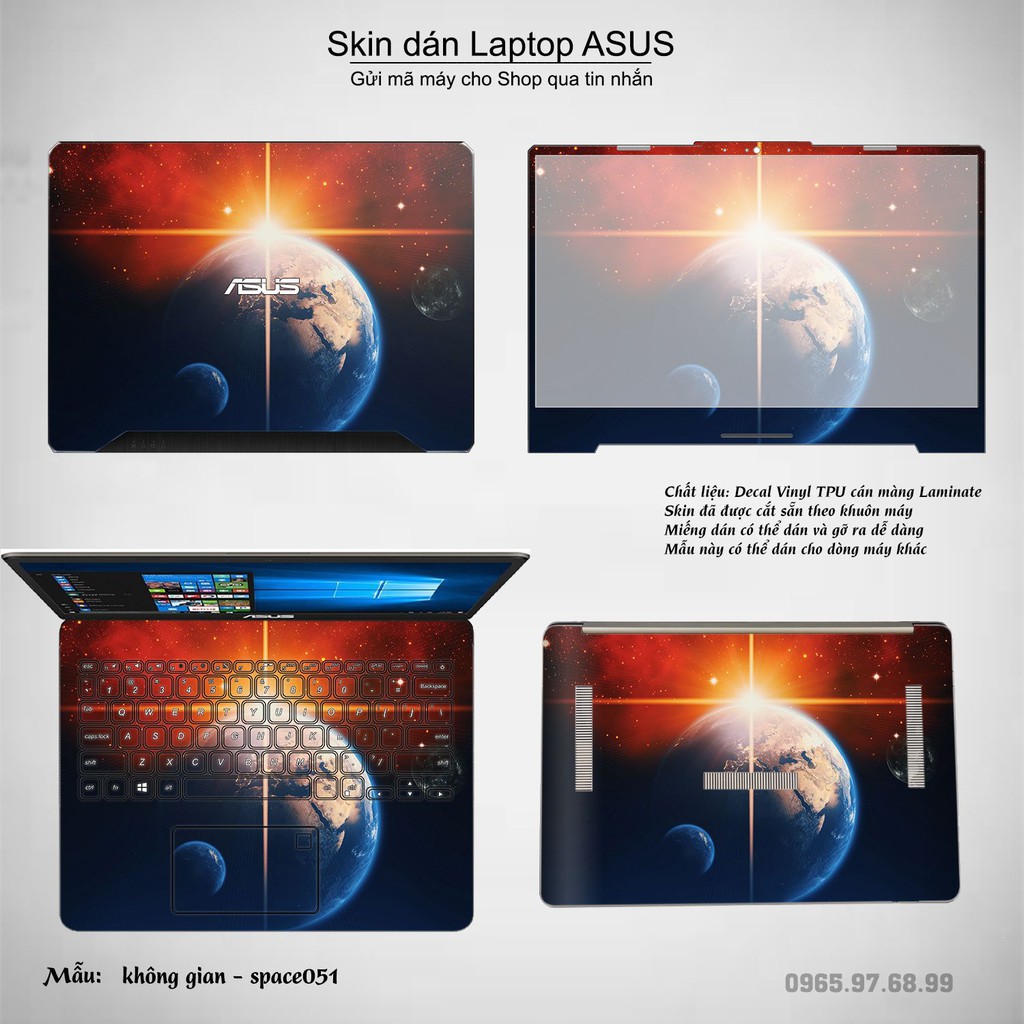 Skin dán Laptop Asus in hình không gian _nhiều mẫu 9 (inbox mã máy cho Shop)