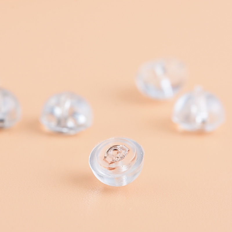 █diy゜ S925 Bạc●Nút Bịt Tai Bằng Nhựa Silicone Bạc 925