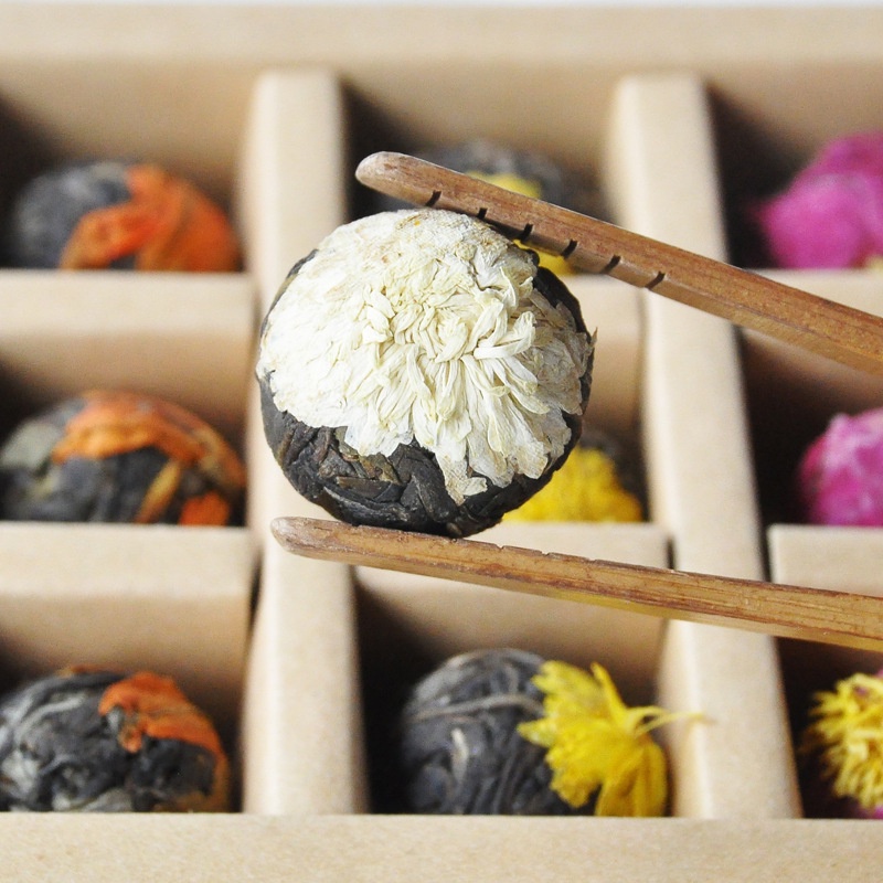 Trà phổ nhĩ nở hoa 1 viên dùng thử Tinh Hoa Trà Thảo Mộc Món Qùa Từ Thiên Nhiên