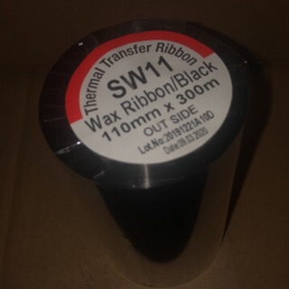 Mực in mã vạch wax 110*300m in tem nhãn phụ. mực S11/SW11 110*300m